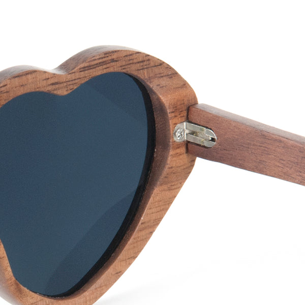 Heart Shape Wooden Sunglasses