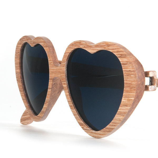 Heart Shape Wooden Sunglasses
