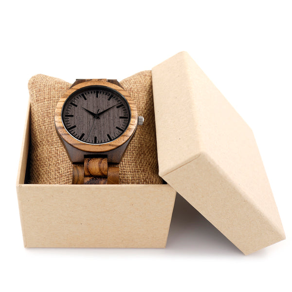 Vintage Style Wooden Analog Watch