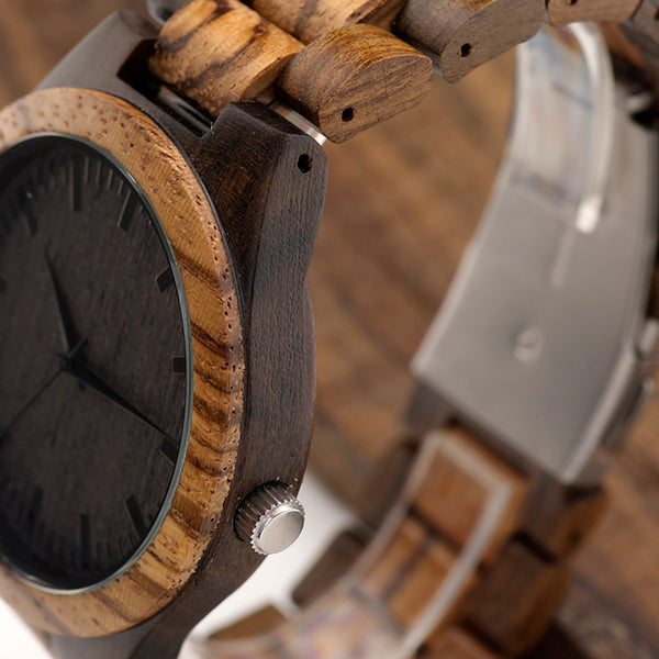 Vintage Style Wooden Analog Watch