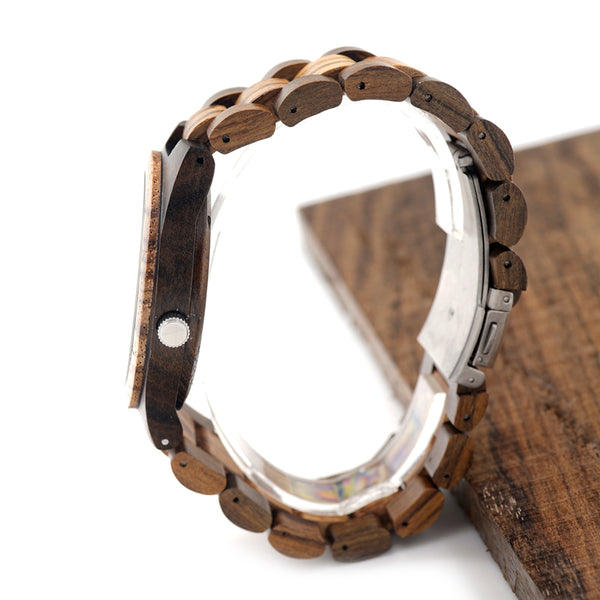 Vintage Style Wooden Analog Watch