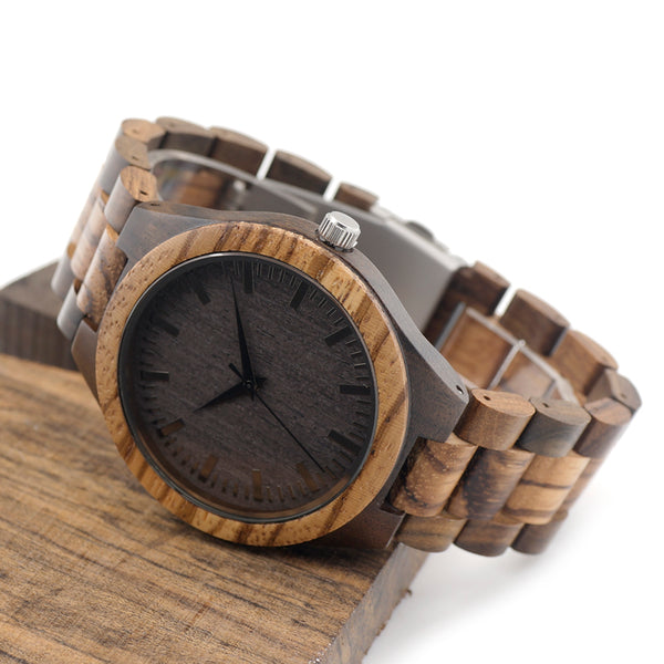 Vintage Style Wooden Analog Watch