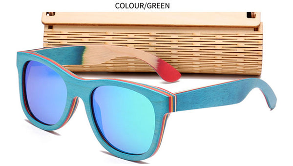 Polarized Lens Bamboo Frame Shades