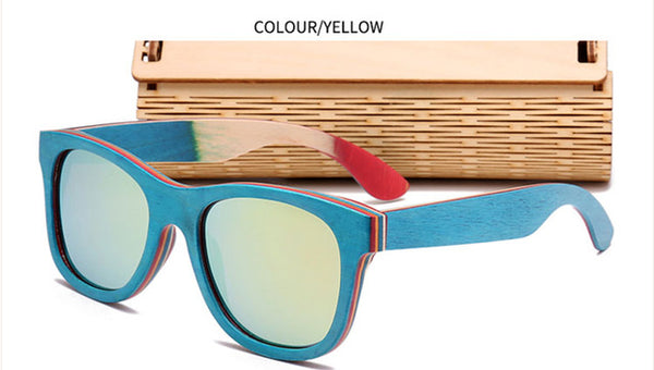 Polarized Lens Bamboo Frame Shades